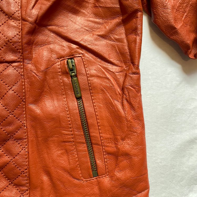 Y2K Bradley Bayou Rust Women'S Leather Jacket imagen 9