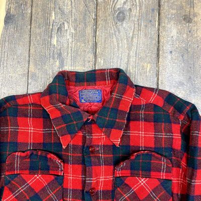 Pendleton Shirt Checkered Long Sleeve Flannel Button Up, Red, Womens Large 6