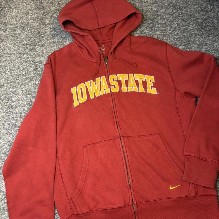 Mens vintage Nike team Iowa State spellout zip up hoodie