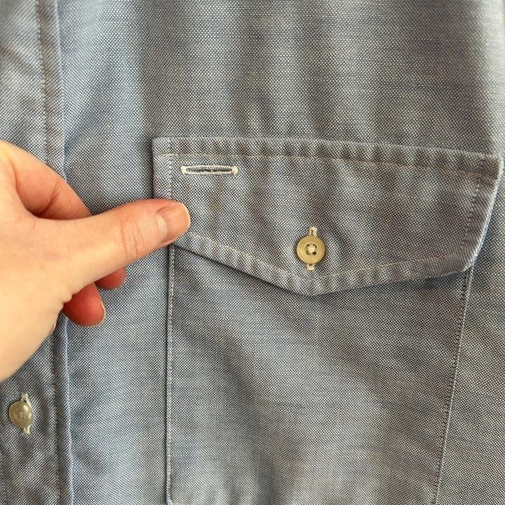 Immagine di L.L.Bean Blue Short Sleeve Shirt 3
