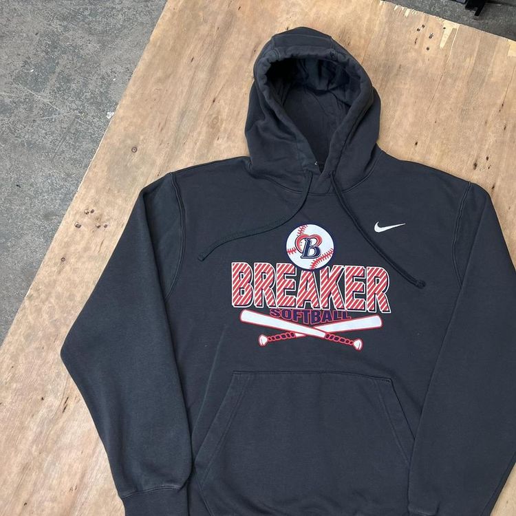 Vintage Nike Team x Breaker Labs Softball Graphic Hoodie imagen 2