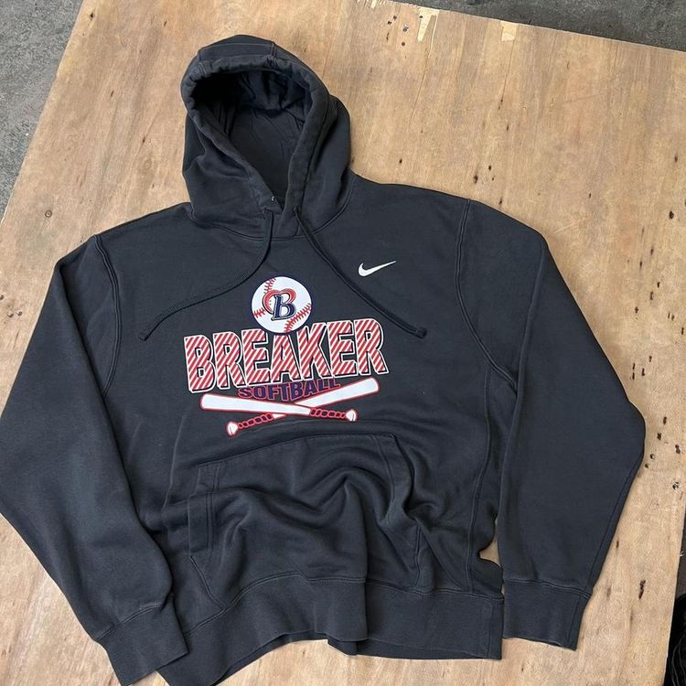 Vintage Nike Team x Breaker Labs Softball Graphic Hoodie imagen 3