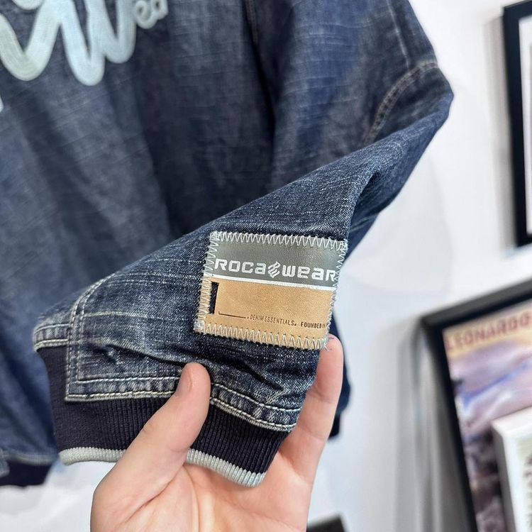 Vintage rocawear embroidered denim jacket 5