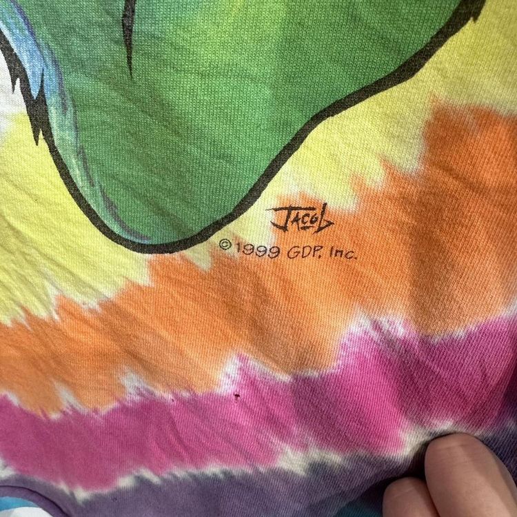 Vintage 1999 grateful dead tie dye liquid blue T-shirt image 6