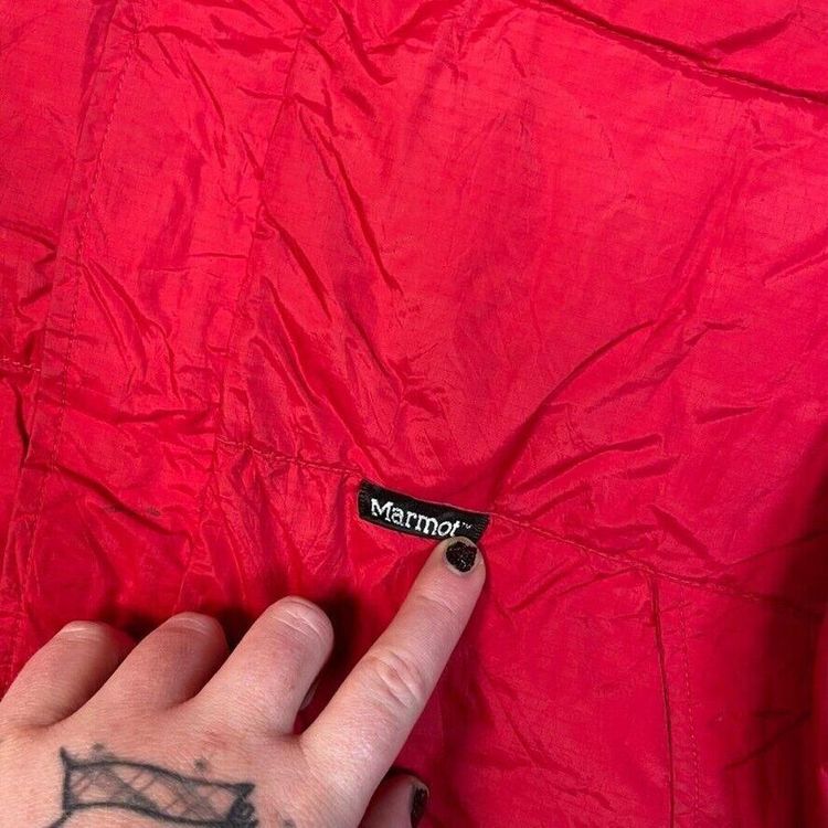 Marmot Puffer Coat Vintage Down Feather Gore Tex Parka Jacket, Red, Mens Medium 5