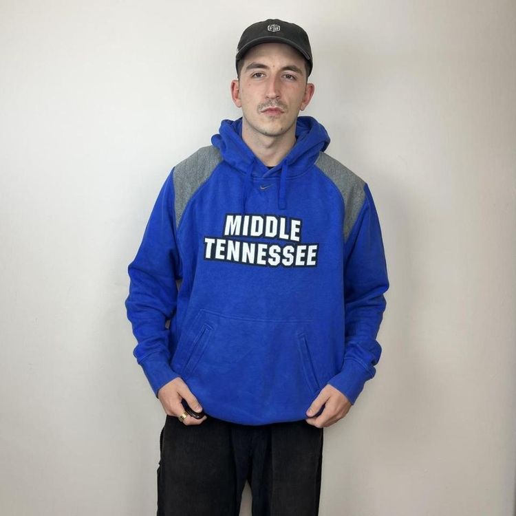 Y2K Navy Nike Hoodie image 1