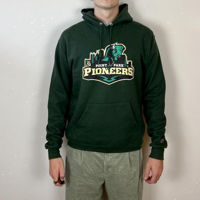 Vintage Green champion hoodie 1