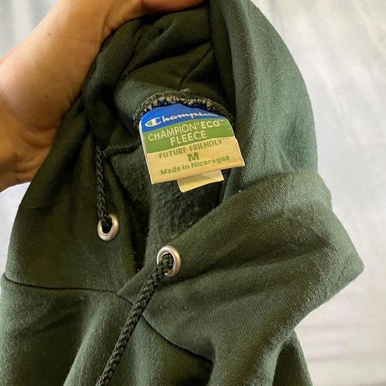 Vintage Green champion hoodie 3
