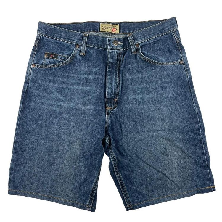 Vintage Wrangler Jeans Cut Off Denim Shorts Blue W32 image 2