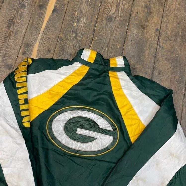 NFL Rain Jacket Green Bay Packers Fleece Lined Sports, Coat, Green, Mens Large 6