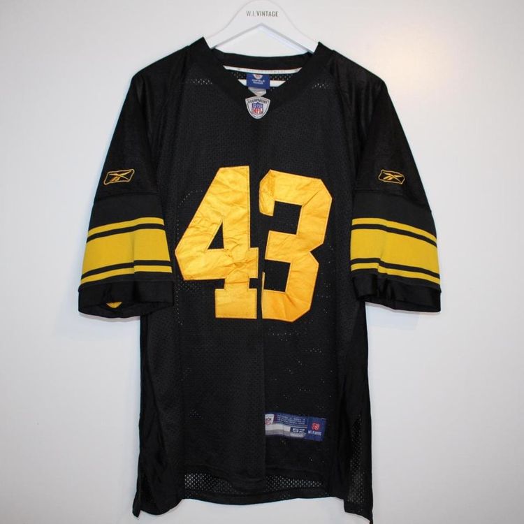 Pittsburgh Steelers Vintage NFL 43 Troy Polamalu see size 52 fitted XL or oversized Large
