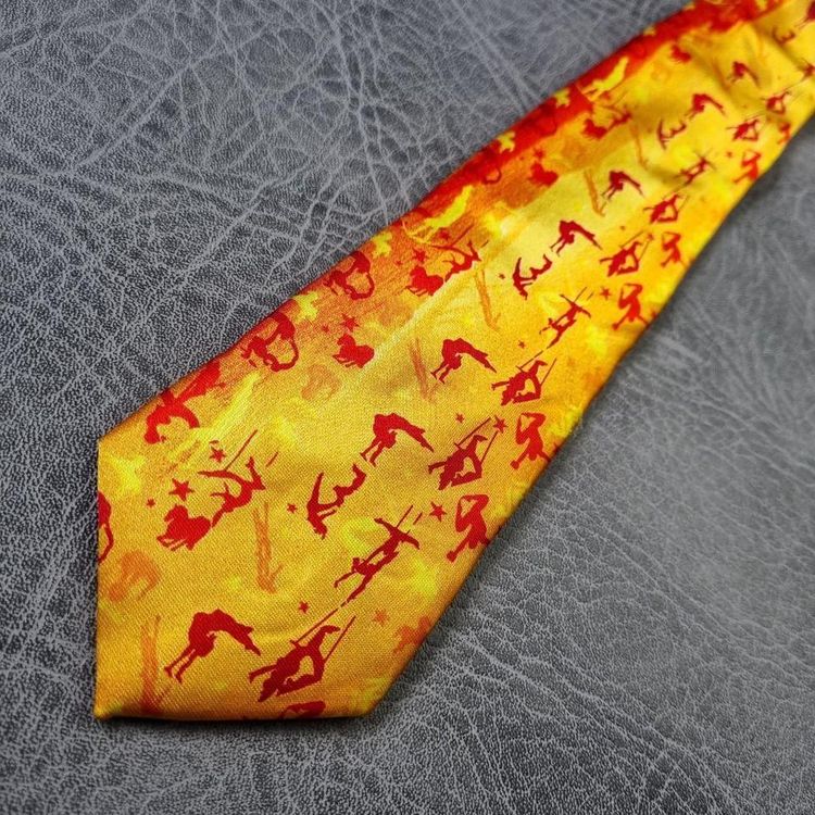 Mens Tie Vintage Georges Duboeuf - Beaujolais Nouveau Men's Neck Tie Gymnastics design Vintage and R 2