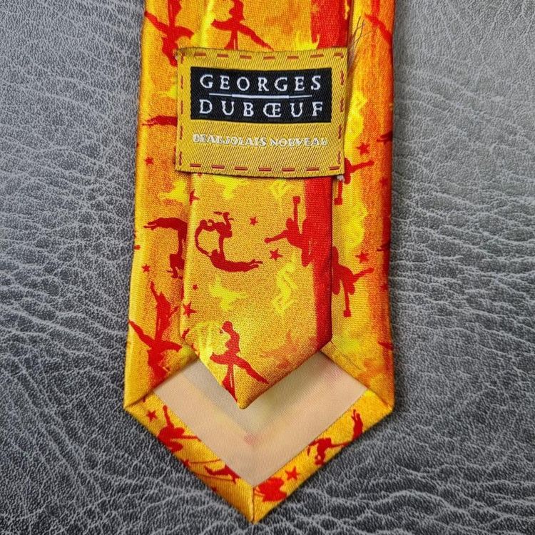 Mens Tie Vintage Georges Duboeuf - Beaujolais Nouveau Men's Neck Tie Gymnastics design Vintage and R 3