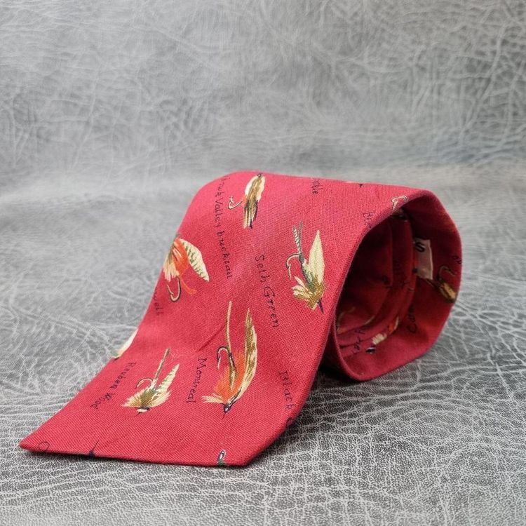 Vintage tie, Fishing Tie, Mens tie, Fisherman Necktie RARE tie, Abstract tie, Vintage silk tie, Gi