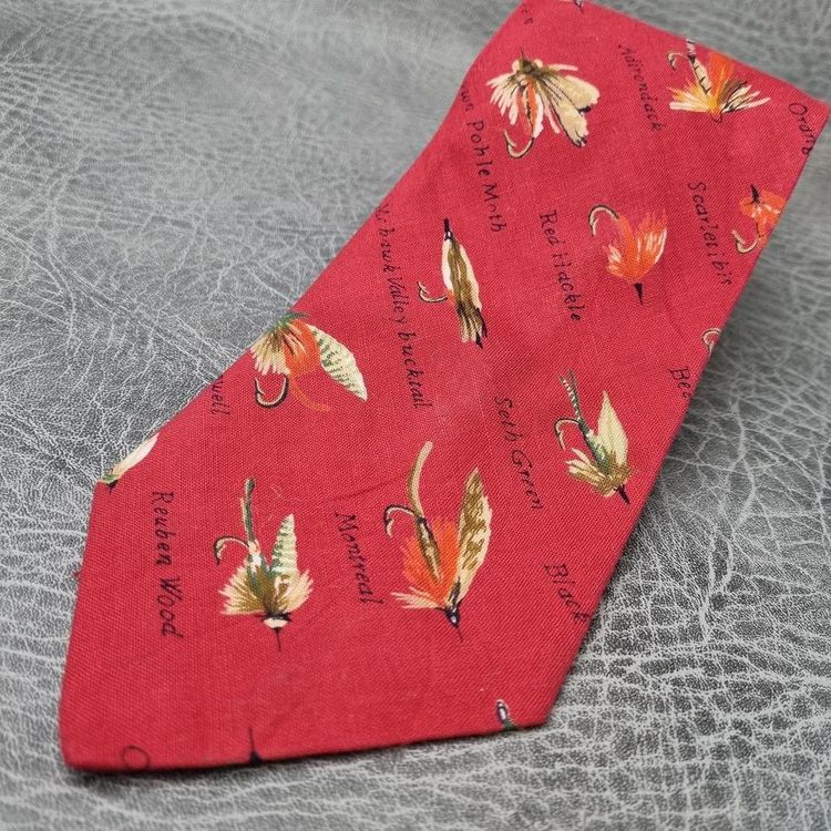 Vintage tie, Fishing Tie, Mens tie, Fisherman Necktie RARE tie, Abstract tie, Vintage silk tie, Gi 2