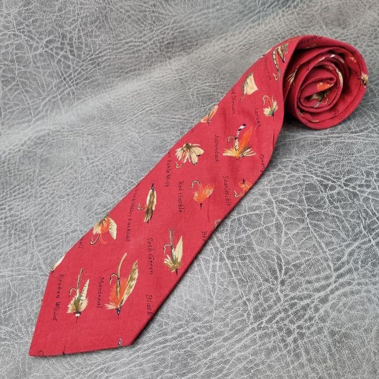 Vintage tie, Fishing Tie, Mens tie, Fisherman Necktie RARE tie,  Abstract tie,  Vintage silk tie, Gi 3