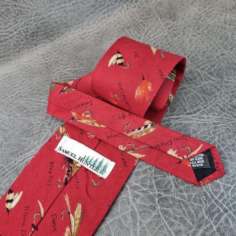 Vintage tie, Fishing Tie, Mens tie, Fisherman Necktie RARE tie, Abstract tie, Vintage silk tie, Gi 4