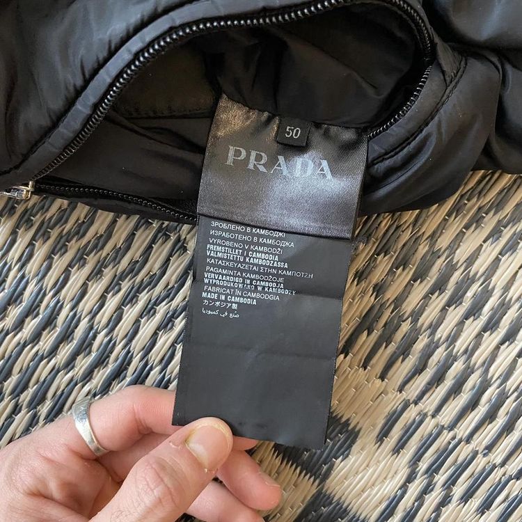 Prada Milano Quilted Reversible Puffer Jacket (Black/Grey) image 7