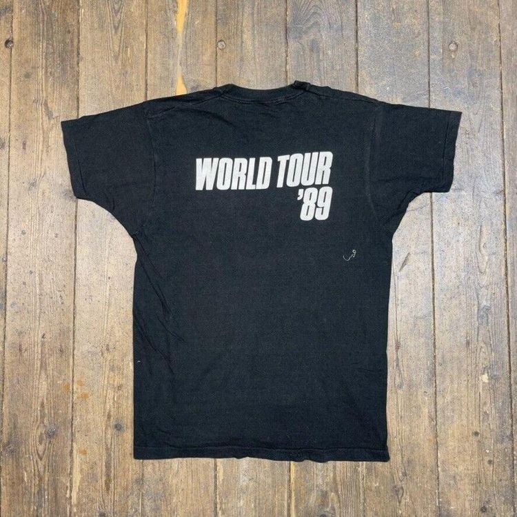 Vintage Photo'Go T-Shirt World Tour Graphic Single Stitch Tee, Black, Mens Large image 2