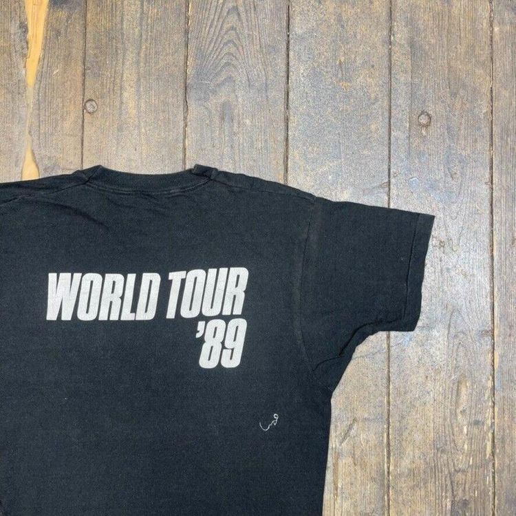 Vintage Photo'Go T-Shirt World Tour Graphic Single Stitch Tee, Black, Mens Large image 8
