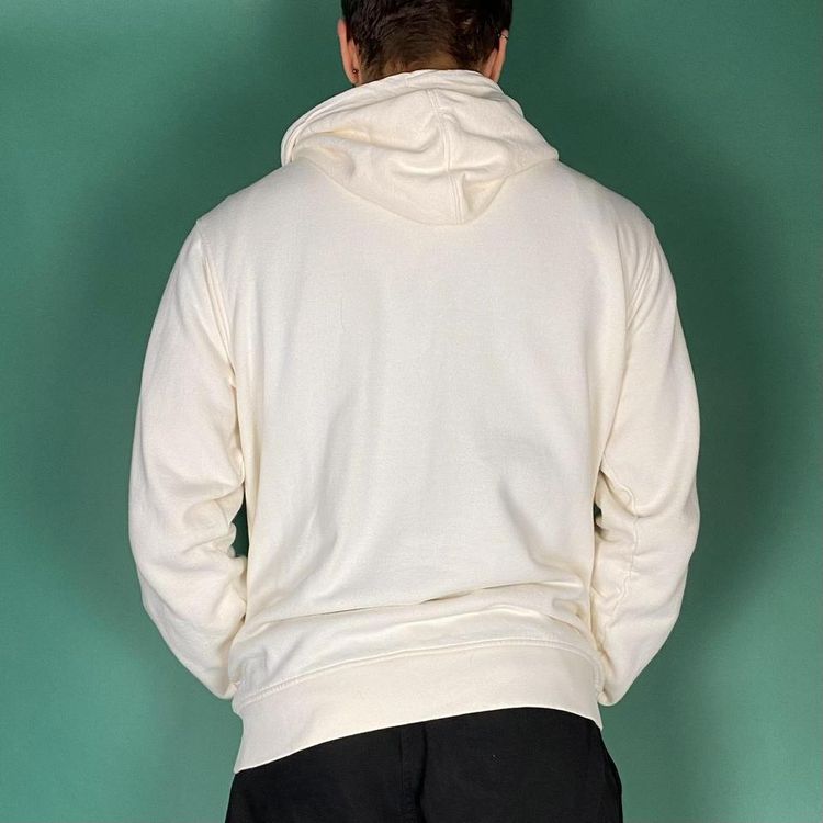 Vintage y2k animal zip up embroidered hoodie cream. imagen 5