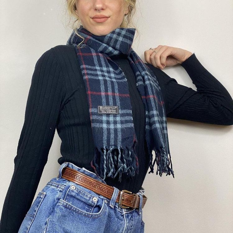 Vintage Navy Burberry scarf image 1