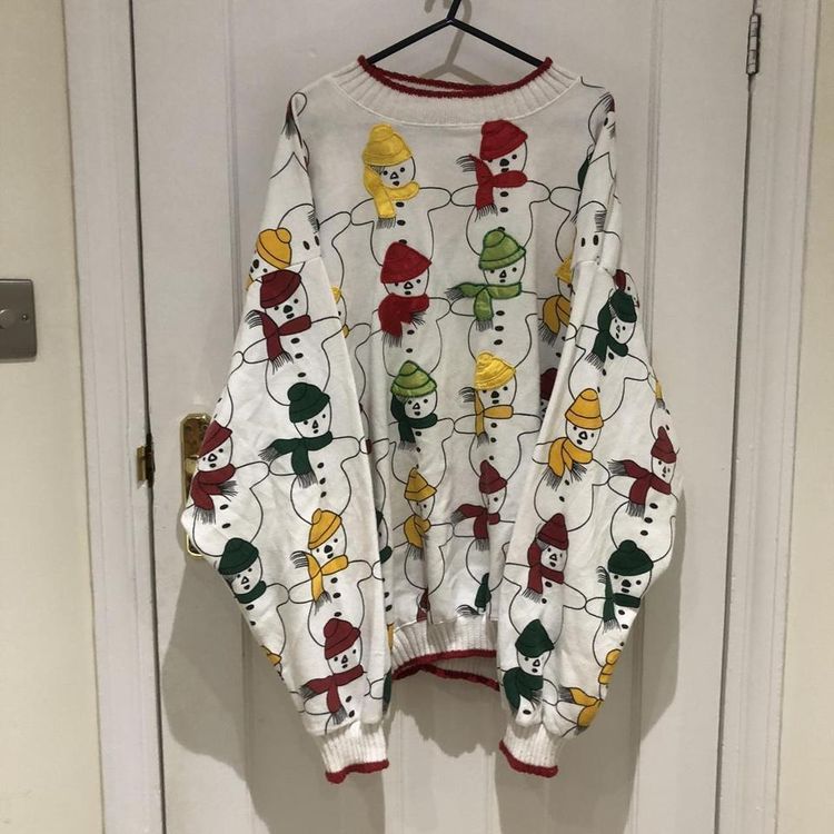 Vintage White Christmas snowman sweatshirt 2