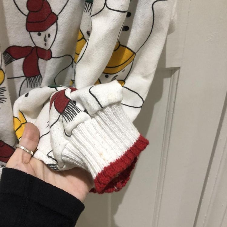 Vintage White Christmas snowman sweatshirt 4