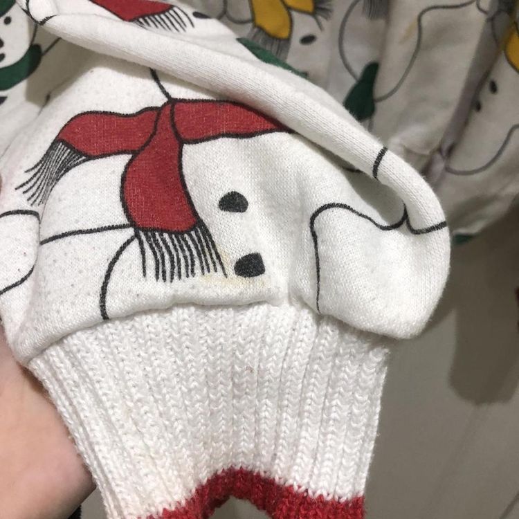 Vintage White Christmas snowman sweatshirt 5