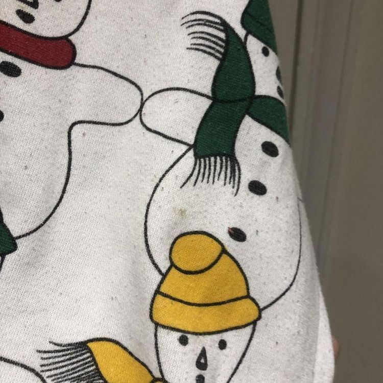 Vintage White Christmas snowman sweatshirt 7