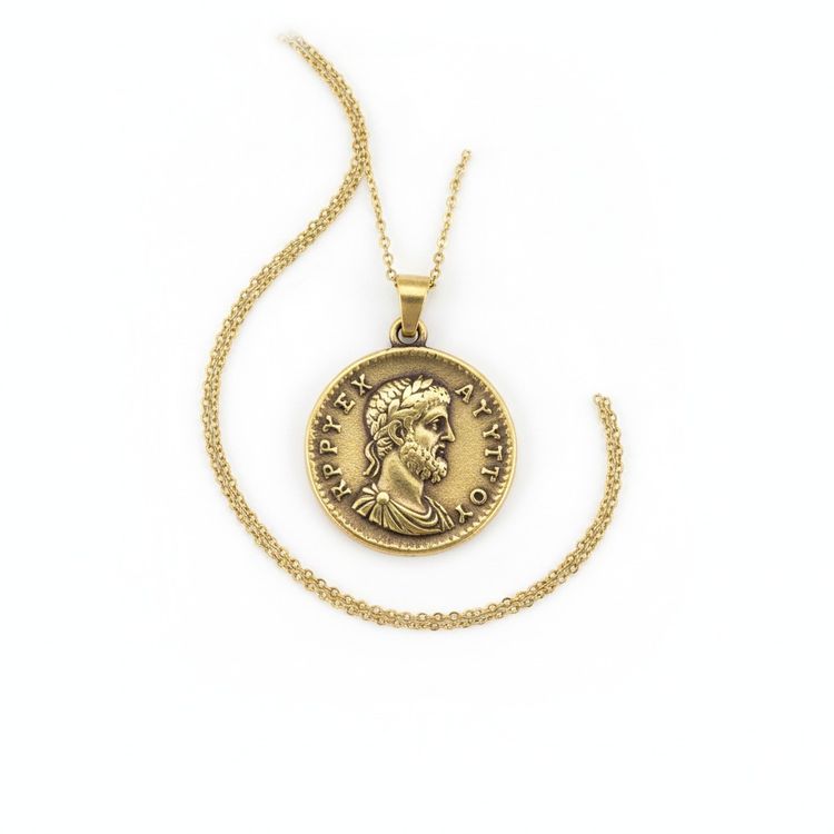 Gold Coin Pendant Necklace image 1