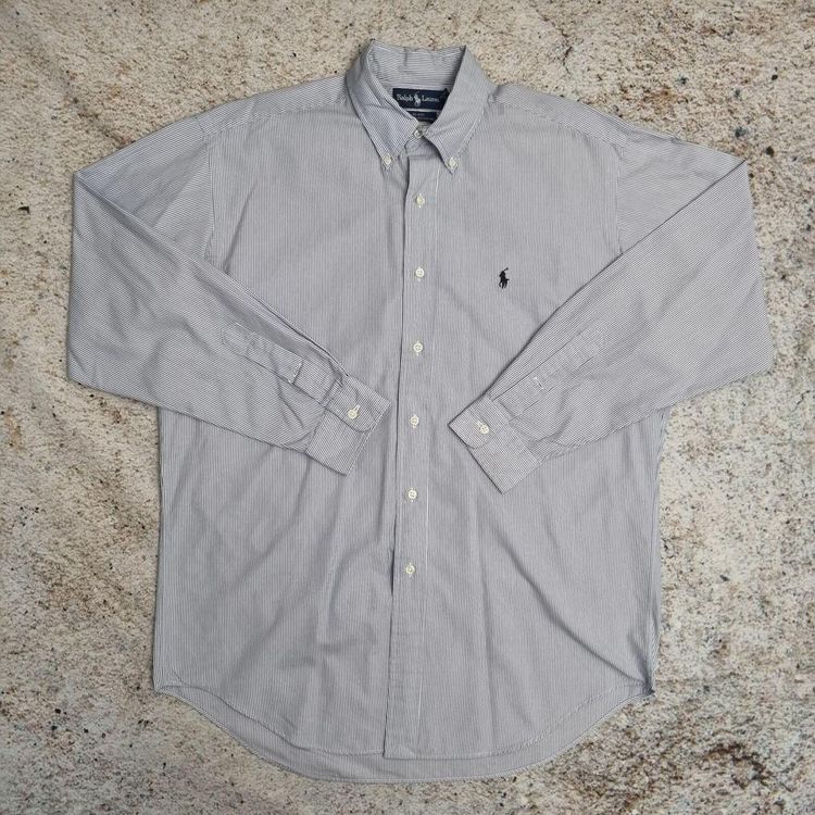 Ralph Lauren OXFORD SHIRT BLAKE TWO PLY STRIPE - Blue - Size M