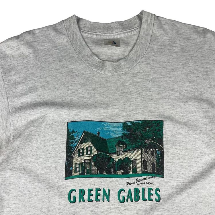 Vintage Fruit Of The Loom Single Stitch Graphic Tee Grey Large imagen 2