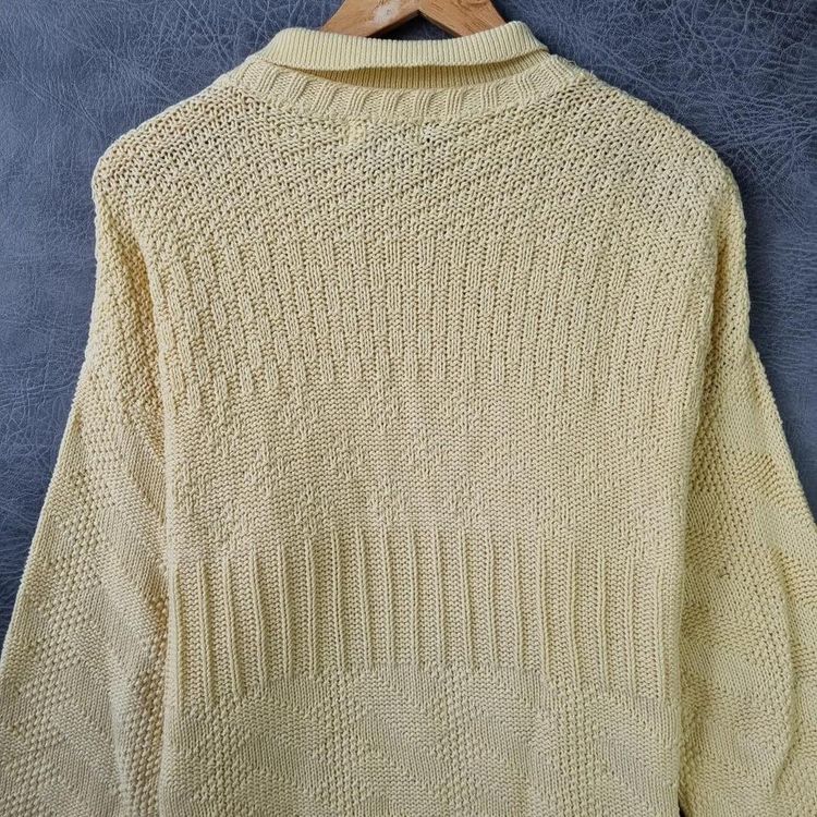 Calvin Klein Sweater Grandad SWEATER Cable Knit Vintage Sweater Beige/Cream Large image 4