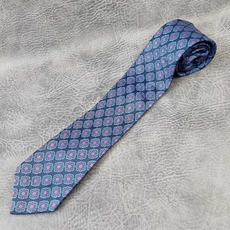 Vintage Mens Tie CREMIEUX Necktie Retro 80s Men's ties Geometric Tie HANDMADE