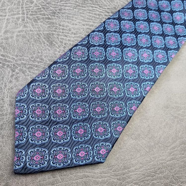 Vintage Mens Tie CREMIEUX Necktie Retro 80s Men's ties Geometric Tie HANDMADE 2