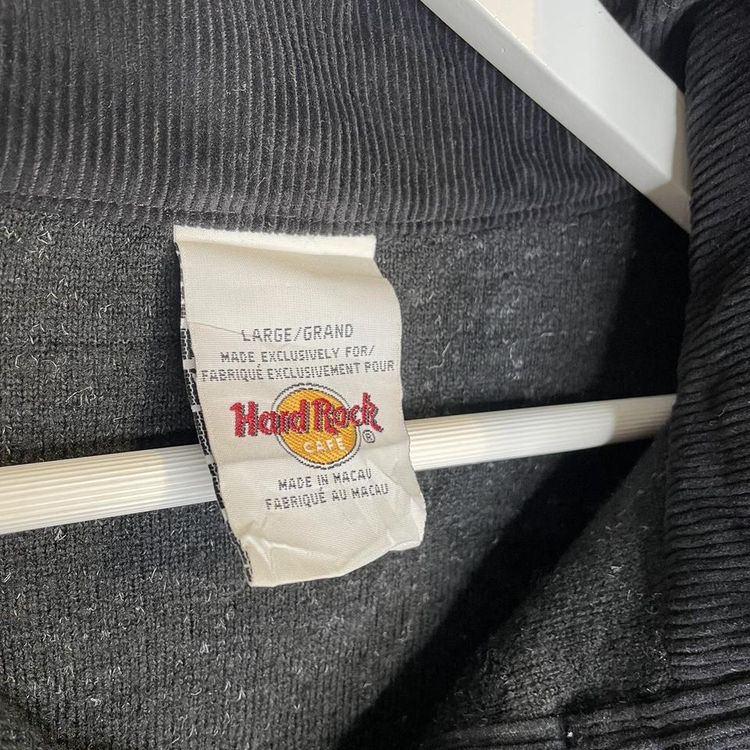 Hard Rock Cafe black fleece sweater size Xx-Large based on p2p see size guide - location New Orleans 4