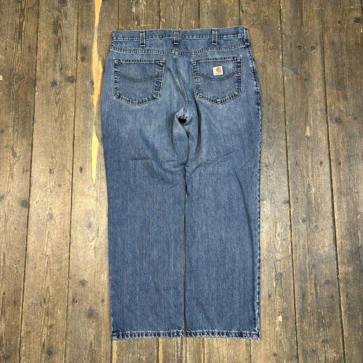 Carhartt Jeans Traditional Fit Carpenter Denim Workwear Trousers, Blue, Mens 36 2