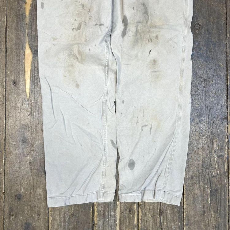 Carhartt Jeans Carpenter Relaxed Fit Denim Workwear Trousers, Beige, Mens 36 image 2
