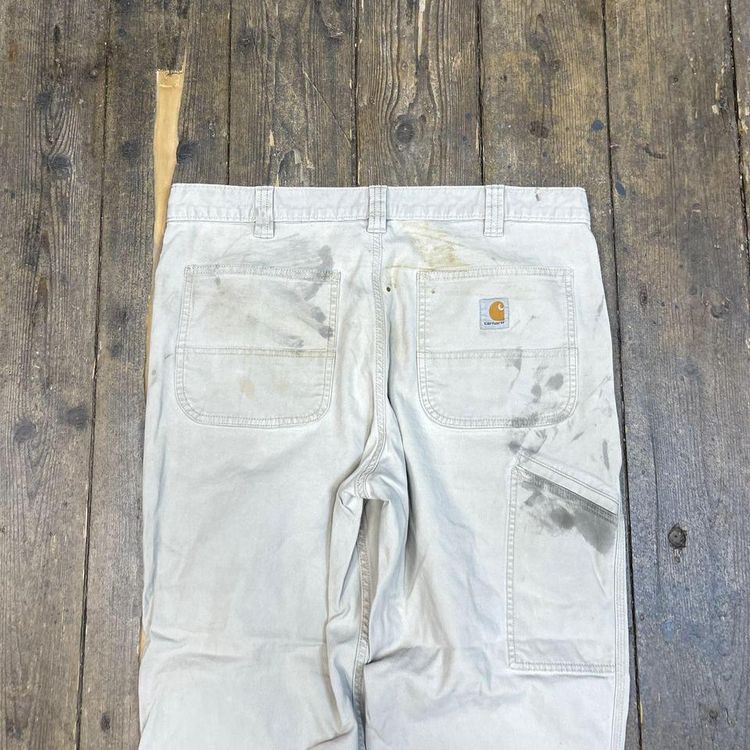 Carhartt Jeans Carpenter Relaxed Fit Denim Workwear Trousers, Beige, Mens 36 image 7