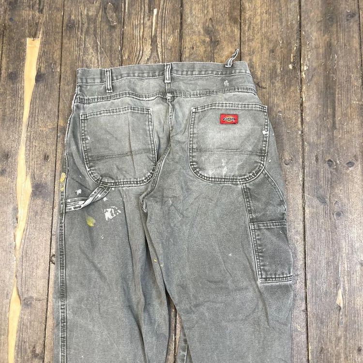 Dickies Jeans Carpenter Relaxed Fit Denim Workwear Trousers, Green, Mens 36 6