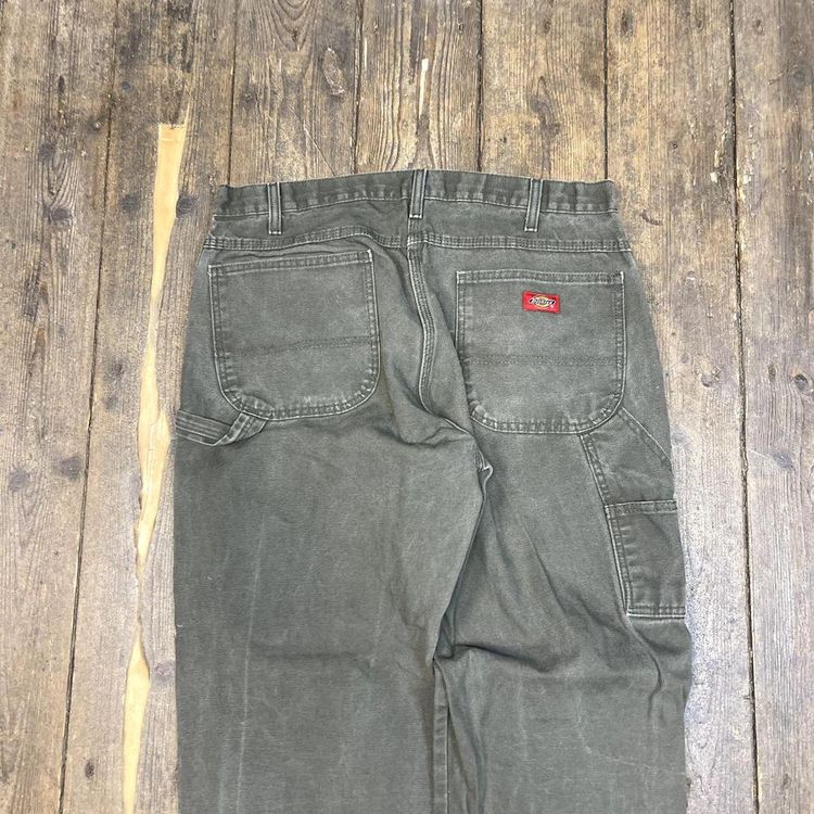 Dickies Jeans Carpenter Relaxed Fit Denim Workwear Trousers, Green, Mens 36 image 6
