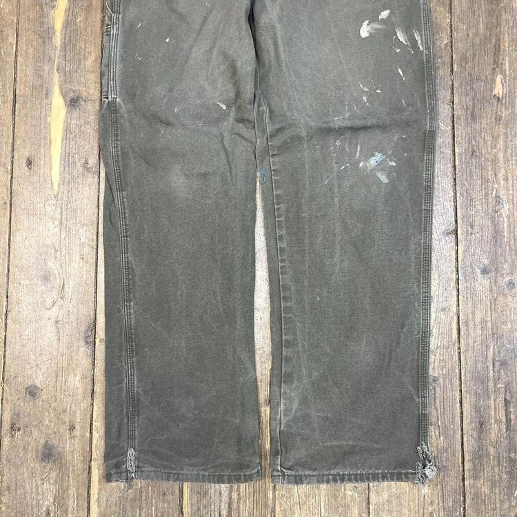 Dickies Jeans Carpenter Relaxed Fit Denim Workwear Trousers, Green, Mens 36 image 2