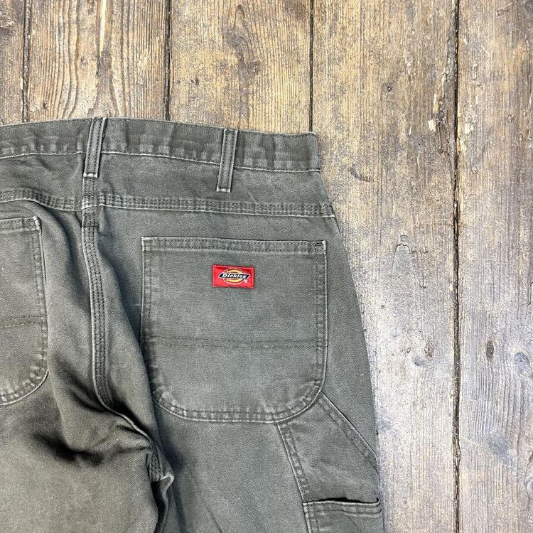 Dickies Jeans Carpenter Relaxed Fit Denim Workwear Trousers, Green, Mens 36 image 7