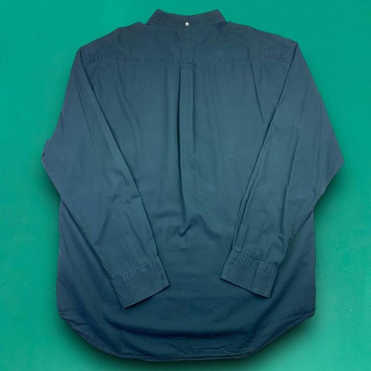 GANT USA Vintage Twill Long Sleeve Shirt Embroidered Breast Pocket Iridescent Blue XL image 5