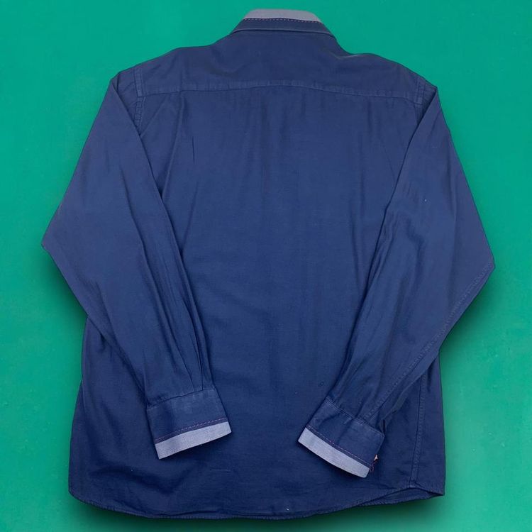 Claudio Lugli Couture Pure Cotton Designer Long Sleeve Shirt Blue L image 3