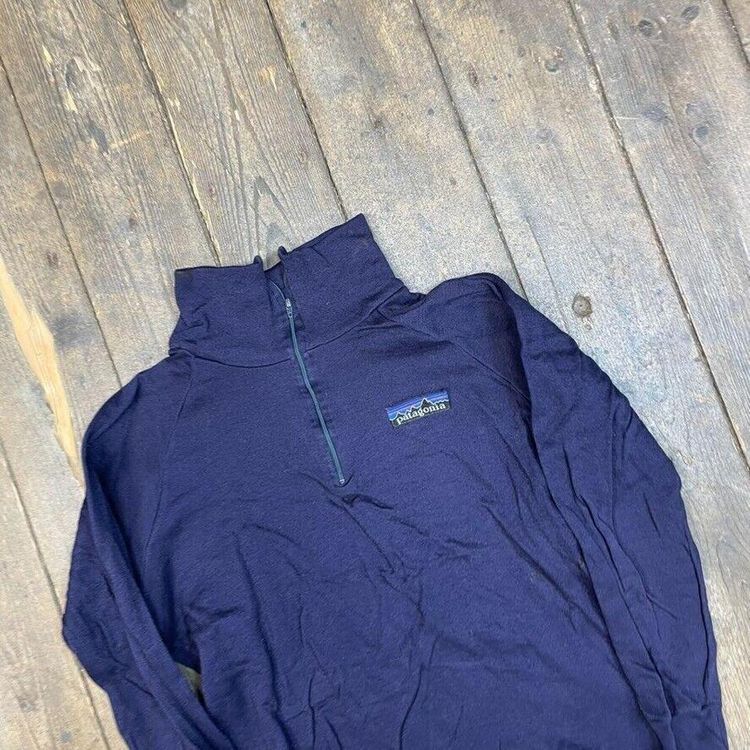 Patagonia Fleece Vintage 90s Polypropylene Half-Zip Jumper, Navy, Womens Large 3