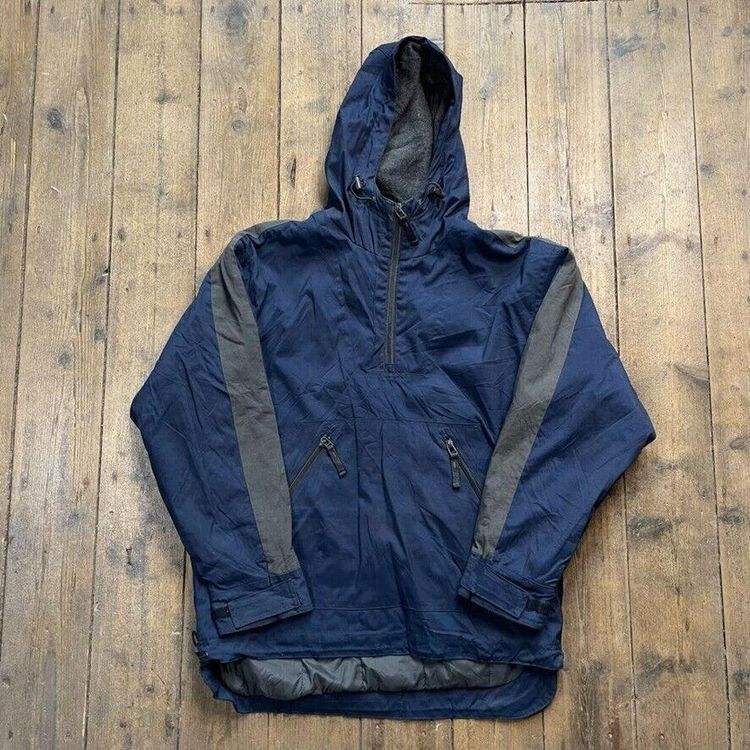 Gap Rain Coat 90s Half-Zip Vintage USA Anorak Jacket, Navy, Mens Small