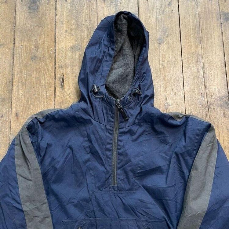 Gap Rain Coat 90s Half-Zip Vintage USA Anorak Jacket, Navy, Mens Small image 2