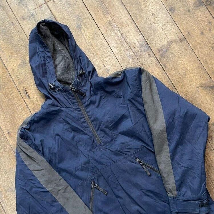 Gap Rain Coat 90s Half-Zip Vintage USA Anorak Jacket, Navy, Mens Small image 3